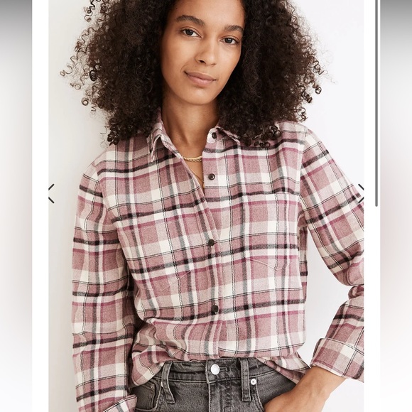 MADEWELL XS Classic Ex-Boyfriend Shirt in Cornado Plaid NC827 - Picture 6 of 9